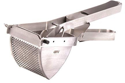 GEFU Kartoffelpresse PANTARA | Edelstahl-Küchenhelfer für frisches Kartoffelpüree | Mit ergonomischer Kunststoffgriffeinlage | Spülmaschinengeeignet