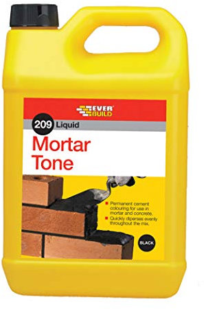Everbuild 209 Mortar Tone Liquid Admixture – Cement Colourant – High Water and Rain Resistance – Black – 1 Litre