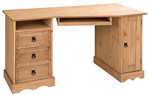 Mercers Furniture Corona Corner Computer Desk in Solid Pine