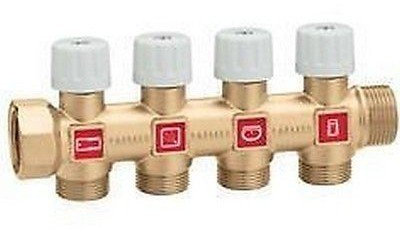 354252 3/41/2 M - Ø 13 Verteiler mit CALEFFI-Absperrventilen