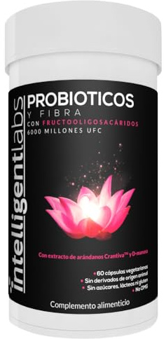 Probióticos con Prebióticos para Mujer, Flora Íntima con D-Manosa, 60 Días | 6B UFC diseñado para mujeres. Con arándano y D-manosa. Calidad certificada GMP.