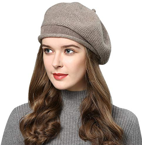 Superora Barett Mütze Damen Baskenmütze Schicke Winter Strick Barett
