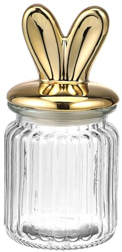 PRETYZOOM 1pc Ear Sealing Jar Storage Jar for Snacks Compact Food Container Unique Ear Lid Design Airtight Seal for Freshness for Home Use