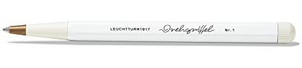 LEUCHTTURM1917 363957 Drehgriffel Nr. 1, white - Gelpen with black ink