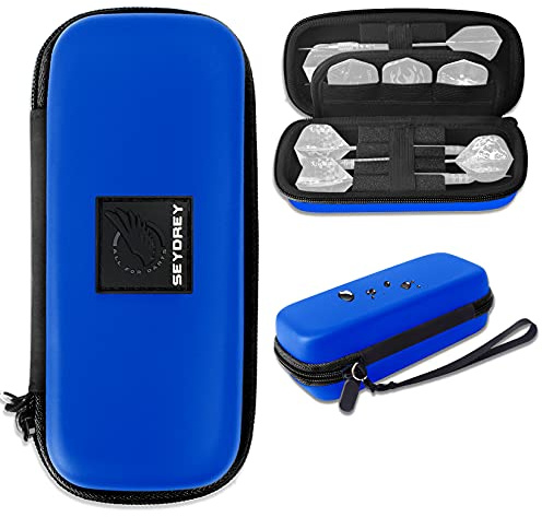 Seydrey Freccette Custodia per freccette Punta in plastica Freccette 6 Pack, Borsa per Freccette Custodia, Freccette non incluse, blu, NON APPLICABILE