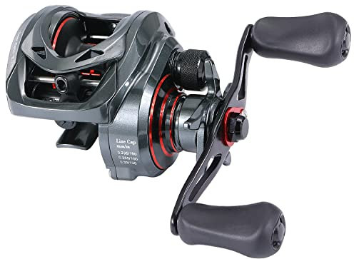 Sougayilang MAX Baitcasting-Rolle 8,0:1 Hochgeschwindigkeits-Angelrolle 18LB Carbonfaser-Bremskraft Baitcaster-Angelrollen mit magnetischem Bremssystem