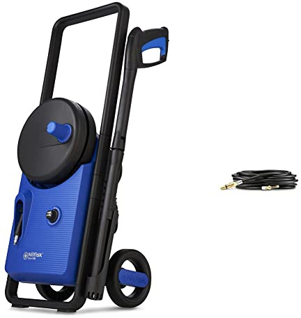 Nilfisk Core 140 bar Hochdruckreiniger mit Power Control-Leistungsregelung für Haus, Garten und Auto & 6410766 Rohrreinigungs-Set, schwarz