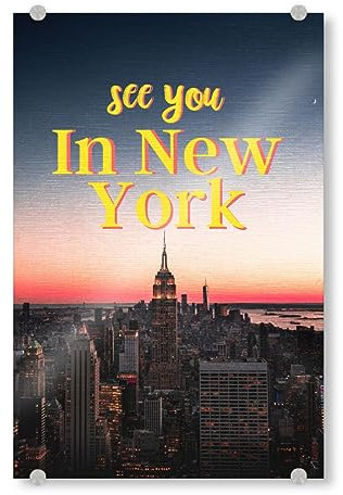 artboxONE Acrylglasbild 150x100 cm Städte/New York See You in New York - Bild New York City lustig New York