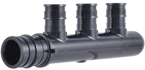 Sharkbite 3 Port PEX Expansion Poly Tee, 3/4 Inch Closed Trunk with 1/2 Inch Outlet, Multi Line Water Manifold Plumbing Fittings for PEX-A Tubing, UAMPT3CZ