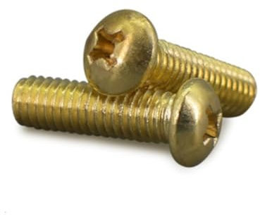 10-50 teile/los Messing Flachkopf Maschinenschraube M2 M2.5 M3 M4 M5 M6 Messing Rundkopf Maschinenschrauben (Color : 5mm, Size : M2 50PCS)