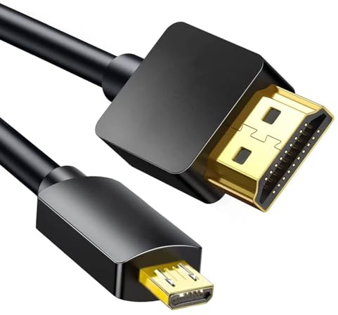 sartyee Micro USB to HDMI Converter, 4K 1080P HDMI Extender Cable 1.5M/ 5ft Adapter, Copy and Expand Videos Pictures from Mobile Phone or Tablet to HDTV Monitor Projector