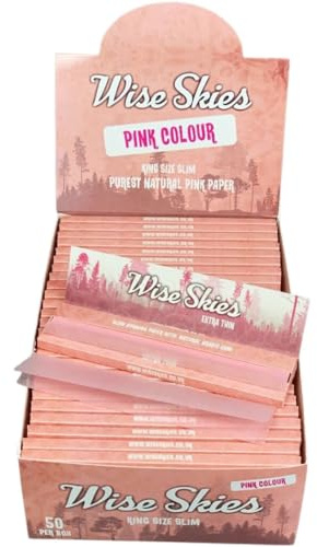 20 x Wise Skies Kingsize Pink Rolling Papers
