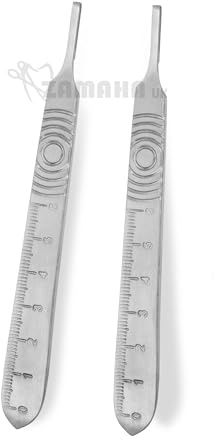ZAMAHA UK Scalpel Handle No.3 Fits Surgical Blades No. 10, 11, 12, 13, 14 and 15 Sign,Craft,Card Making Cutter,Podiatry,Dental