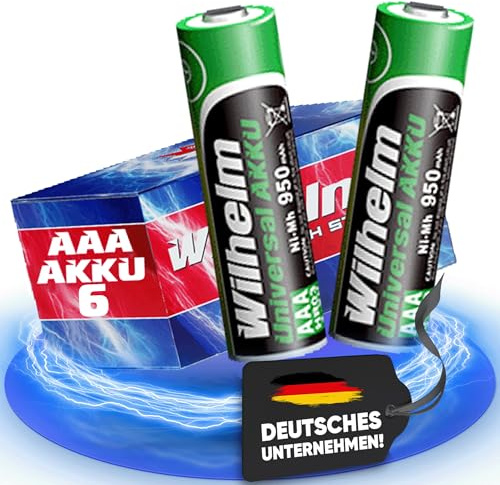 Wilhelm AAA Phone Akku Mikro NiMH 1,2V 800 mAh Telefonakku – 6 Stück