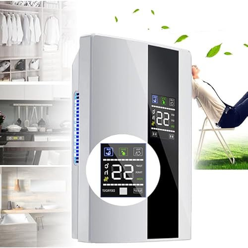 YhsPkh Home Dehumidifiers(550 Sq.Ft) - 2200ml(77oz) Water Tank, W/Remote Control+drain Hose, For High Humidity in Basements, Bedroom, Bathroom