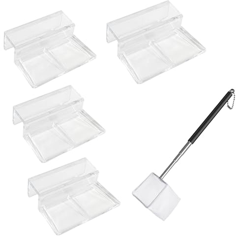 CZNBZIU Aquarium Glasabdeckungsclip,Stück Aquarien Deckelhalterungshalter Klare Acryl Aquarium Deckelclips Universal Deckelclips Für Randlose Aquarien