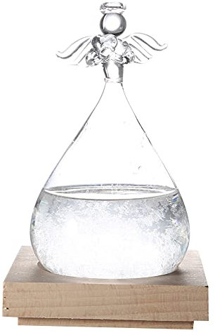 Tixiyu Décoration d'ange innovante, Forme, prévisions météorologiques, Bouteille en Verre, décoration d'intérieur, de Saint-Valentin (Blanc)