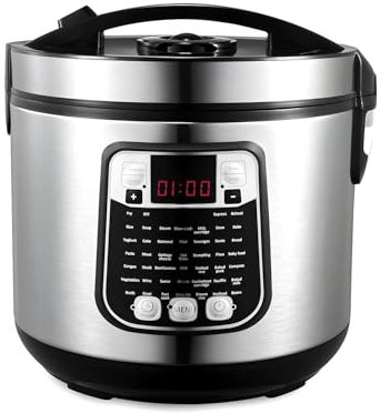 Wintem Robot da Cucina Elettrico Multifunzione 5L 930W - Volume Lavoro 4L - Dimensioni Compatte 28x26,5cm - 45 Programmi di Cottura Predefinita - Pentola Antiaderente - Display LED - Facile da Usare