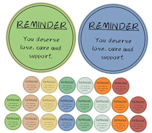 LALAFINA 24sheets Positive Affirmations Self-adhesive Stickers Inspirational Decals for Mental Health Versatile for Laptops Water Bottles and More
