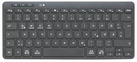 Bnnwa Kabellose BluetoothTastatur, Bluetooth + 2,4 G Dual ModusTastatur, klein, tragbar, Externe kabellose Tastatur für Android-Tablet, Windows Surface,(Schwarz)