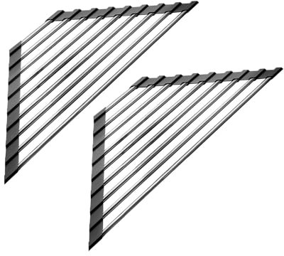 SUNLY Roll-up Dish Drying Rack, 2 Pack, Black