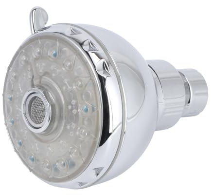 DIYEAH Cabezal De Ducha LED Ajustable Con Sensor De Temperatura y Cambio De Color Alta Presión y Instalación Para Ducha De Mano y Uso Portátil