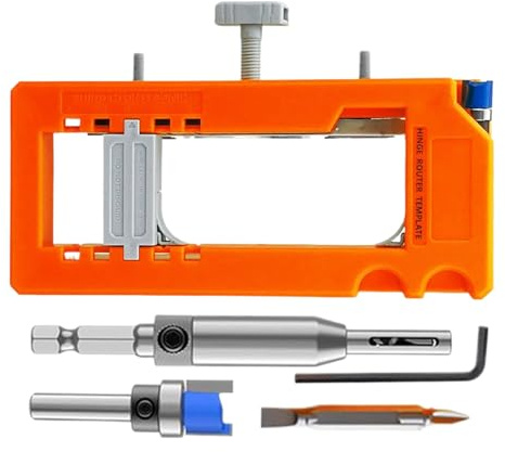Door Hinge Router Jig | Door Hinge Router Template,Adjustable Heavy Duty Jig for 3 to 5 Inch Length Residential Shower Exterior Woodworking Interior Cabinet