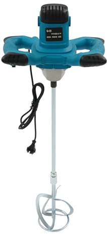 Quirl Mörtelrührer mit 6 Geschwindigkeiten, 1400W Elektro-Betonrührer bis 1200 U/min & Rührwerk für Beton, Farbe, Futtermittel - Ideal für Bau, Handwerk und Renovierung