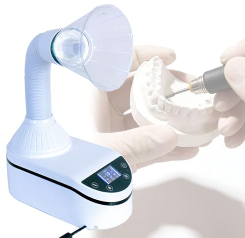 Dental Lab Dust Collector Dammsugare Med LED-skärm, Desktop Polering Lab Damm Collector, Starkt Sug, Dust Collector Nagelsalong För Tandlaboratorium Och Nagelkonststudio