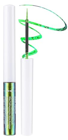 Chamäleon Eyeliner Flüssig,Grüner Chamäleon Farbwechsel Flüssigeyeliner, Duochrome Farbverlauf Magischer Stift,Wasserfest,Langanhaltend,Schnelltrocknend | 2-in-1 Eyeliner & Lidschatten, Festival Party