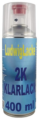 LudwigLacke 2K Klarlack Spray 400 ml glänzend Hochwertiger 2-Komponenten Klarlack