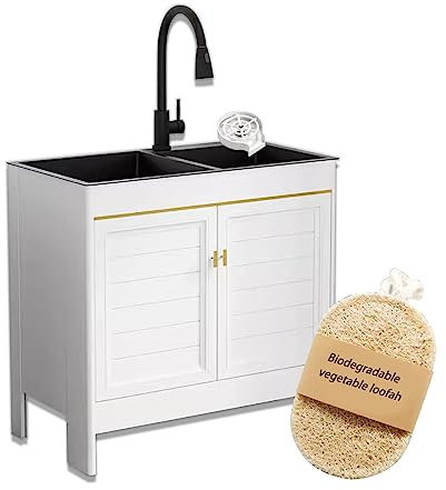 Edelstahl-Handwaschbecken,mit Halterung + Wasserhahn + Siphon Spüle Für Indoor Outdoor Aus Edelstahl Freistehend Spültisch Catering-SpüLe FüR Garten Restaurant Kantine WäSche ( Size : 78*43cm )