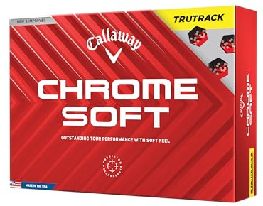 Callaway Golf Chrome Soft Premium Tour Golf Ball 2024 Yellow True Track