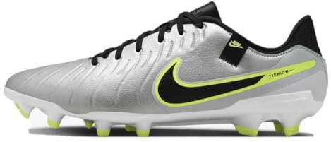 NIKE Legend 10 Academy FG/MG, Sneaker Hombre, Metallic Silver Black Volt, 44.5 EU