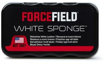Forcefield White Sponge Cleaner for Shoes - Cleans and Shines Leather & Vinyl, Removes Dirt, Enhances Shine, Quick-Dry Formula, Easy to Use
