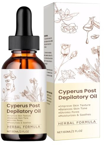 2 Bottles Cyperus Rotundus Oil Natural & Effective Hair Removal Solution Gentle & Non-irritating Shaving Body Oil Women Removal Body Hair Moisturizing & Soothing for All Skin Types
