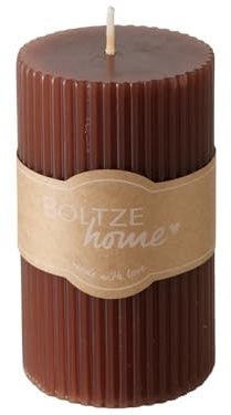 BOLTZE Classic Stumpenkerze braun 10cm