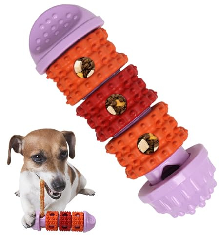 FVPKYUR Hundgodisdispenser leksak, naturgummi godisautomat | Interaktiv intelligensleksak för hundar, för uppställning av tänder helfoder och mot tristess