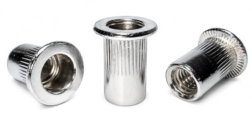 M6x14,5 mm Tuerca Remachable Moleteada A4 AISI 316) 10 piezas Acero Inoxidable Marino, Alta Resistencia a la Corrosión, para Náutica, Exterior y Paneles Solares – BALE MARE