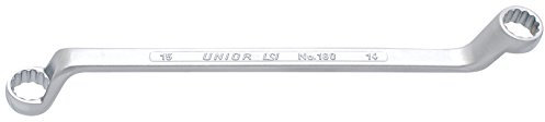 Unior 180/1 llave de anillo doble, unas gekröpft, 5/16 X 3/8 pulgadas