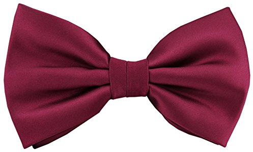 TigerTie Fliege Uni Satin + Geschenkbox, Schleife Halsumfang 30 cm bis 50 cm verstellbar