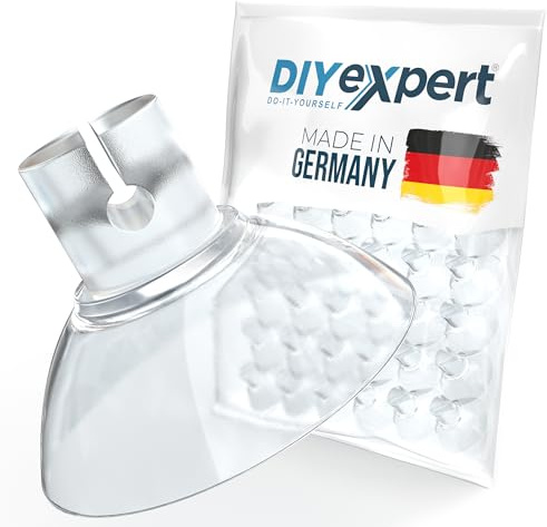 DIYexpert 200 x Saugnapf für Lichterkette, Made in Germany, Saugnäpfe mit Kabel-Schlitz, Ideal als Befestigung für Deko, Saughaken für Fenster, Ø 20 mm