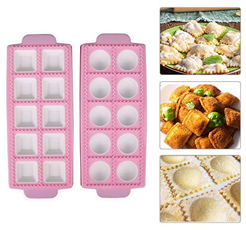 Knödelform Teigpresse, 2 Stück Form für Runde Ravioli, Italienische Ravioli Form, Raviolischneider Gebäck Werkzeug, Knödelform, für Die Herstellung Von Ravioli, Kuchen, Knödel, Pasta Oder Keksen