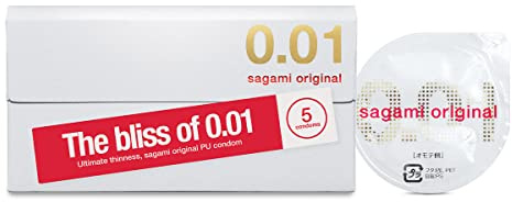 Sagami Original 0.01 | Ultra Thin | Non-Latex PU Condoms (5 Pack)