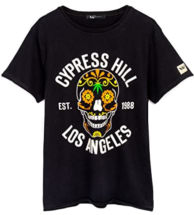 Cypress Hill T-Shirt for Men & WomenUnisex Black Short Sleeve Hip Hop Band TopLos Angeles Music CD Gifts Merchandise, S