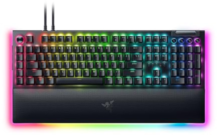 Razer BlackWidow V4, Teclado Mecánico Gaming con Chroma RGB (Switches Amarillos, 6 Teclas Macro, Teclas ABS de Doble Inyección) US-Layout, Quartz