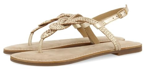 GIOSEPPO Sandali Fucsia In Pelle Intrecciata per Donna ZupANJA, oro, 37 EU