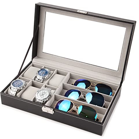 Uhrenkoffer Uhrenrolle Uhrenbox Uhrenschatulle Schmuckschatulle Uhrenbox Für Männer Frauen Leder Display Aufbewahrung Sammlung Organizer Schmuckschatulle Uhrenetui Uhren Aufbewahrungsbox ( Color : A )