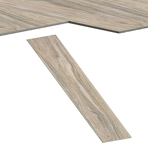 Froadp Rivestimento in PVC autoadesivo 2,51m², pavimenti in vinile con aspetto legno, piastrelle adesive in vinile, 18 pezzi, piastrelle in vinile antiscivolo e impermeabili, piastrelle in laminato