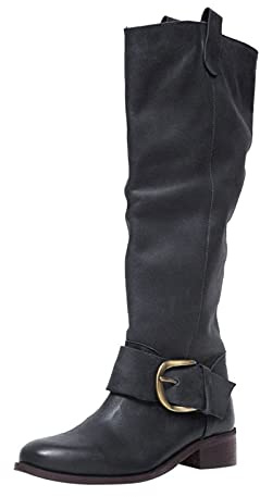 NUSGEAR 2023 Botas altas para Mujer nieve planas Botas hasta la Rodilla Holgadas invierno Elegantes botas de equitación Vintage Largas Botas de Jinete Antideslizante Casual Moda Fiesta Cómoda Zapatos